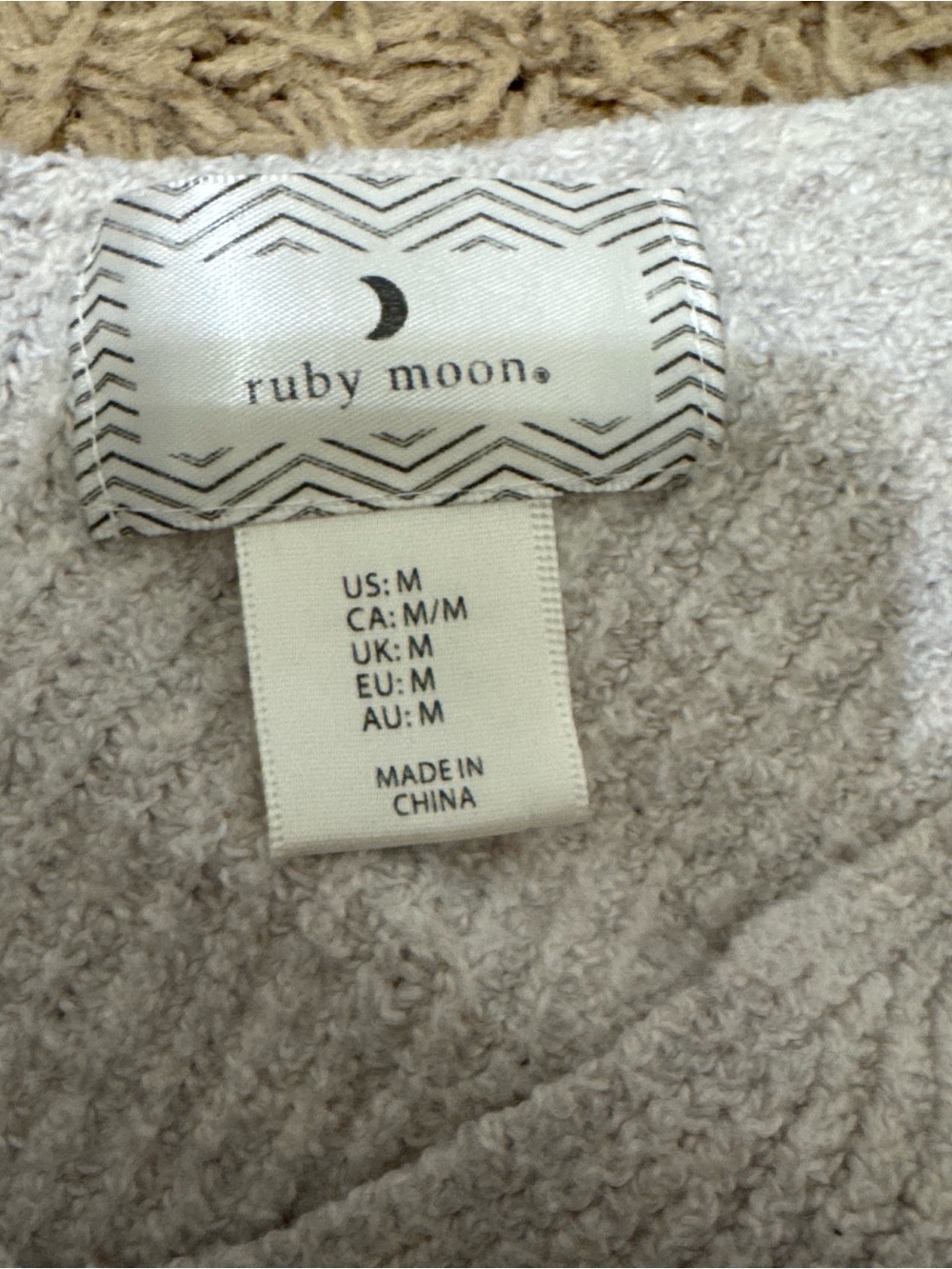 ruby moon Light Gray Ribbed Crewneck Sweater - Picture 2 of 3